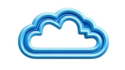 Cloud Computing Icon: A clean and modern representation of a cloud, symbolizing connectivity, data storage, and the digital world.