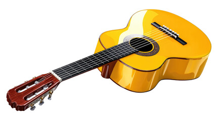 Fototapeta premium Acoustic Guitar: A detailed shot of an acoustic guitar, capturing the elegance of its design and the promise of beautiful music.