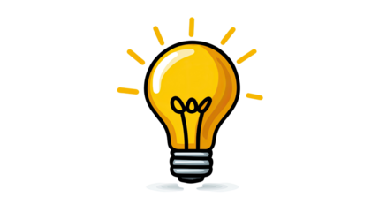 Illuminating Idea: A radiant light bulb glows, symbolizing innovative ideas and creative solutions, perfect for projects.