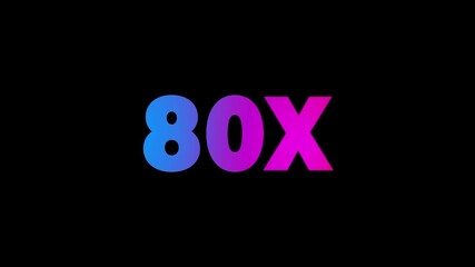 80X Number Animation