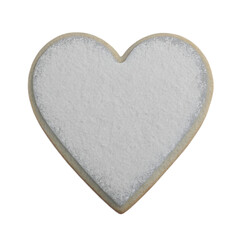 Heart shaped shortbread cookie with transparent background showcases delightful design perfect for celebrations. This sweet treat adds charm to any occasion