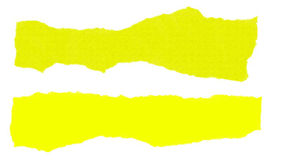 Isolated Bright Yellow Ripped Paper Tear