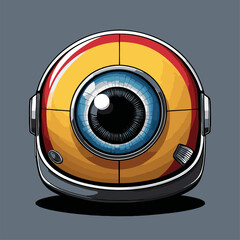 cute cartoon eyeball vector image