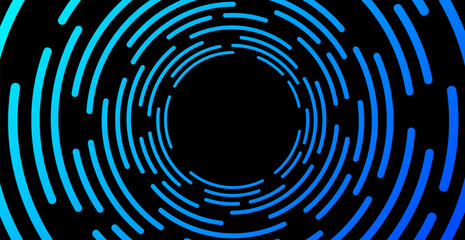 Abstract Futuristic Technology Background with Circular Line Frame. Abstract Business Wallpaper. Vector Illustration