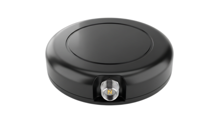 Magnetic Wireless Charger Black Circular Device with Magnetic N Symbol for Smartphone Charging