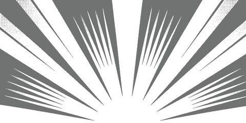 Black and white Gray radial burst radiating from central point