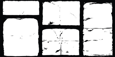  grunge frame peper Seamless black and white square pattern with grunge texture creates an abstract design