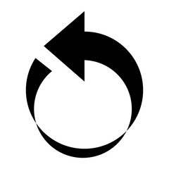 Arrow Turning Left Minimal Icon Shape