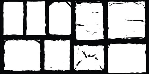  grunge frame peper Seamless black and white square pattern with grunge texture creates an abstract design