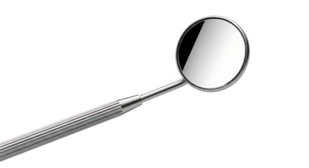 Stethoscope Medical Device Silver with Reflective Surface on White Background