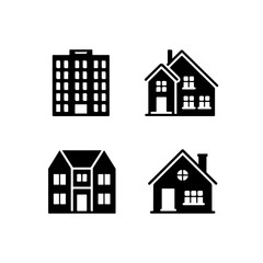 Collection of house and building icons