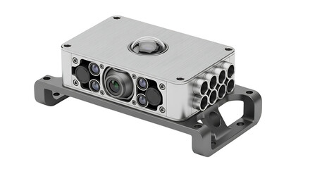 Obraz premium Advanced Camera Module with Multiple Lenses and Metal Casing for Robotics and Surveillance Applications
