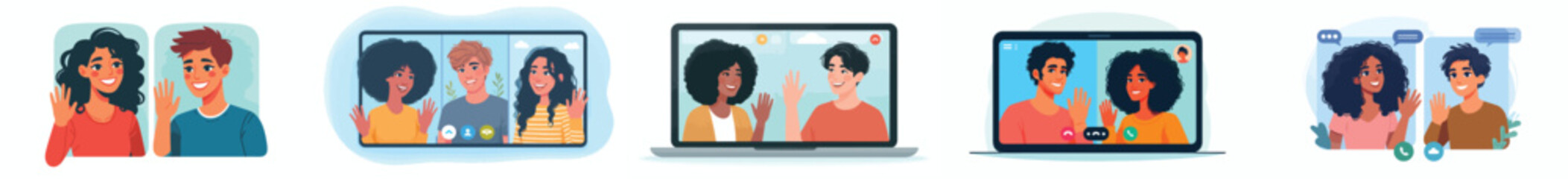 two people greet via video call