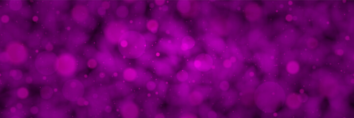 Purple neon spooky gradation bg with a witch effect and vignetting around the edges. Magical vector illustration with gradient mesh and overlay bokeh effect