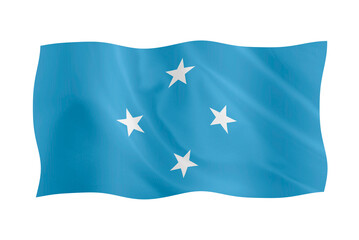 Digital composite. ..Flag of Micronesia. ..The 3rd of November is Micronesian Independence Day..PNG file.