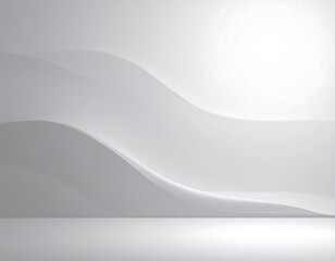 Abstract White Waves Interior Stage Background