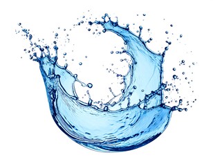 Captivating Blue Water Splash Frozen in Motion