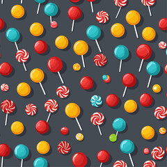 delicious candy cartoon vector image 