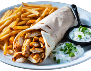 Close up of a red paint roller covered in thick red paint dripping down isolated on transparent background