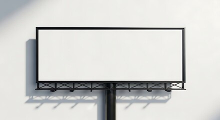 Blank billboard against modern wall - perfect for your next advertising campaign or creative mockups, grab attention with this modern urban canvas
