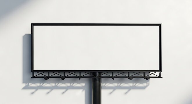 Blank billboard against modern wall - perfect for your next advertising campaign or creative mockups, grab attention with this modern urban canvas
