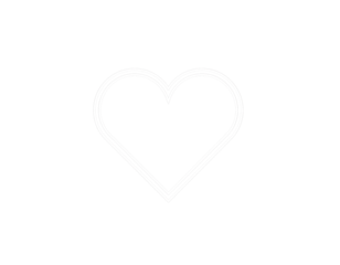 Simple outline of a white heart symbol with a chalk texture isolated on transparent background