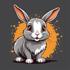 cute cartoon rabbit vector image