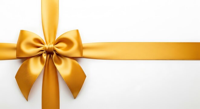 gold ribbon with bow