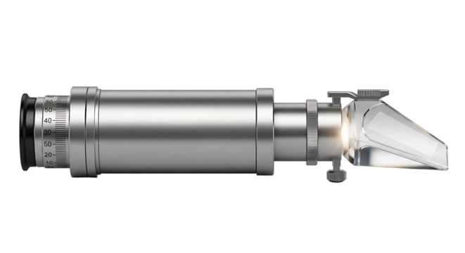 Professional Microscope with Metallic Body and Adjustable Focus in Bright Studio Setting