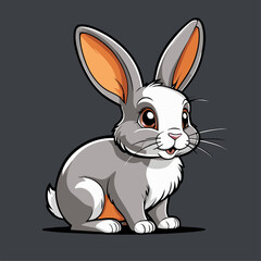 cute cartoon rabbit vector image