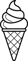 Ice cream vector silhouettes