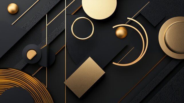 Abstract Geometric Gold Design