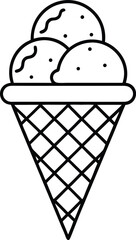 Ice cream vector silhouettes