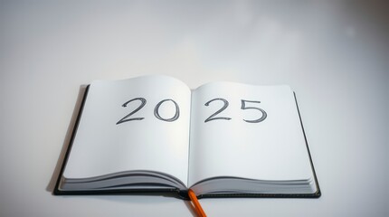 Notebook Showing the Year 2025