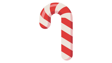 Obraz premium Festive candy cane with red and white stripes.
