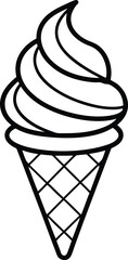 Ice cream vector silhouettes