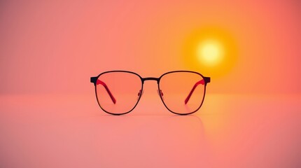 Stylish Eyeglasses at Sunset