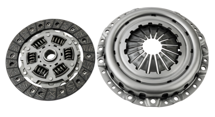 Automotive Clutch Disc and Pressure Plate Set in Silver and Black for Car Transmission