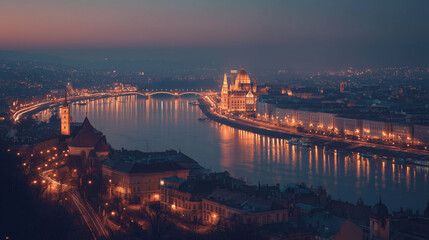 Fototapeta premium Spectacular background Óbuda modern, minimalist