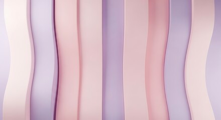 Fototapeta premium A beautiful abstract background of soft pastel pink and lavender stripes with subtle texture