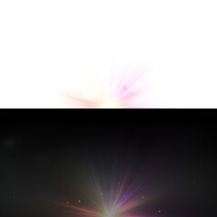 Png glowing diamond prism with rainbow light sparkle shine burst and crystal beam effect lens flare bokeh colorful background optical magic glare refraction