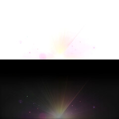 Png glowing diamond prism with rainbow light sparkle shine burst and crystal beam effect lens flare bokeh colorful background optical magic glare refraction