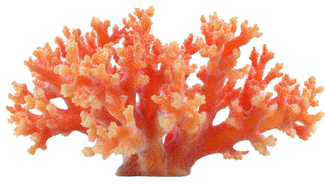 Close-up of vibrant coral formation with intricate branching structure