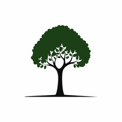Green Tree Icon Vector Illustration