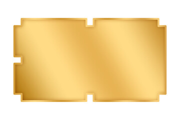 blank gold badge element png file