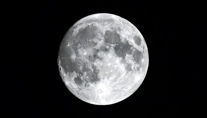 Obraz premium A detailed image of the Earth's moon showcasing craters, shadows, and varying surface textures