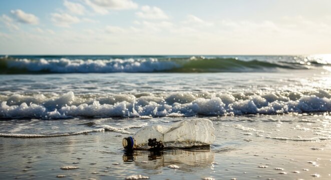 Plastic debris washed ashore: A visual testament to environmental negligence at sea