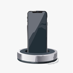 Smartphone charging dock design isolated on white background modern vector