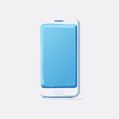 Smartphone illustration modern mobile device vector design with blue screen