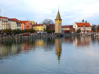 Lindau, Hafen mit Mangturm